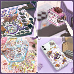 Draupnir DIY 3D House Stickers bookstore scene inspires reading nook vibes and organization
