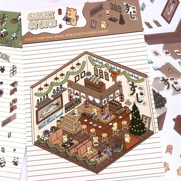 Draupnir DIY 3D House Stickers loft apartment scene ideal for desks