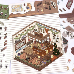 Draupnir DIY 3D House Stickers loft apartment scene ideal for desks