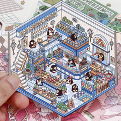 Draupnir DIY 3D House Stickers loft apartment scene sparks modern playfulness