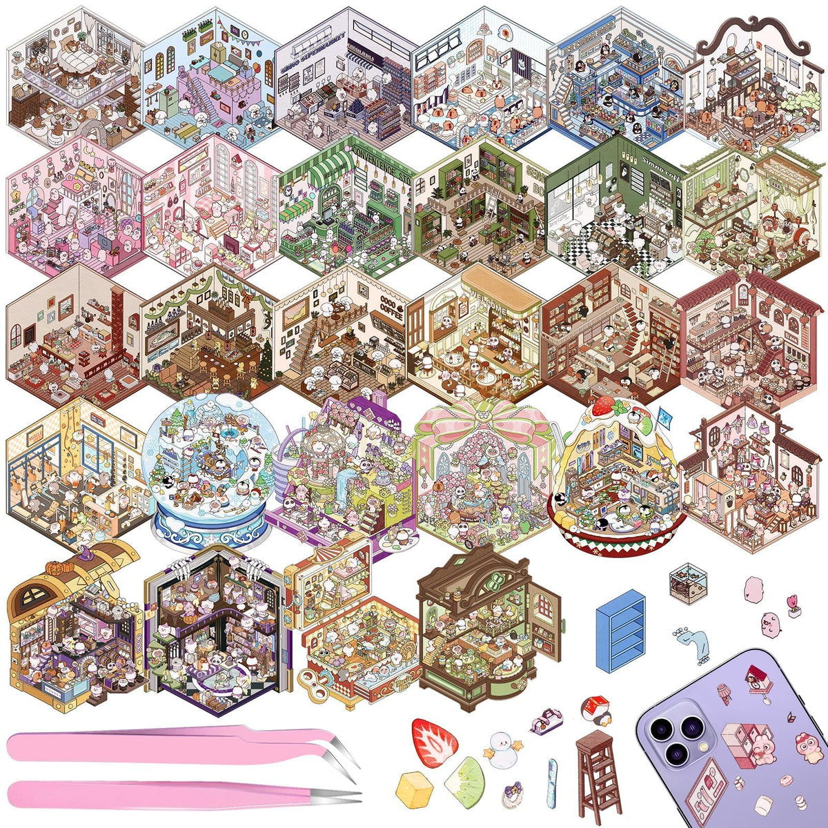 Draupnir DIY 3D House Stickers scene collection for creative relaxation