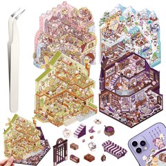 Draupnir DIY 3D House Stickers supermarket scene for playful display and creative planning