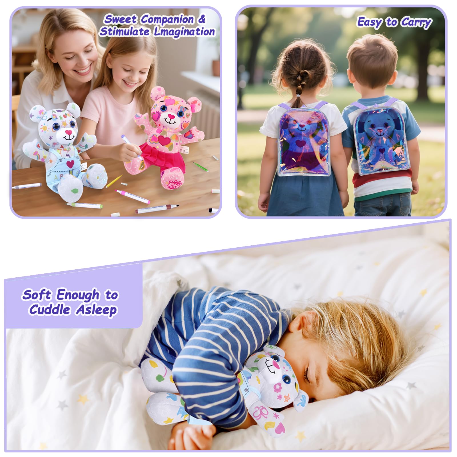 DRAWMYTOY backpack with adjustable straps fits growing kids
