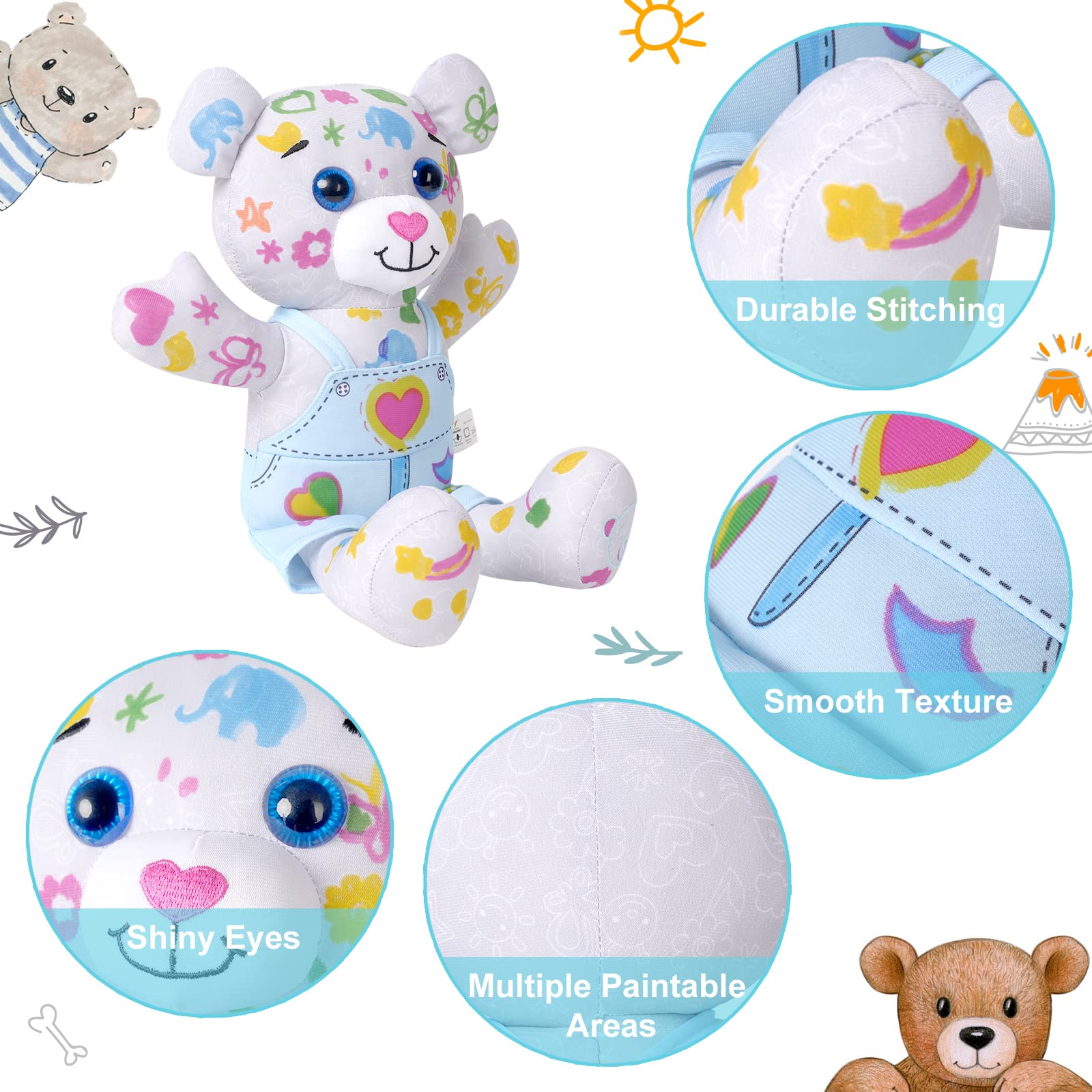 DRAWMYTOY plush is machine washable for easy cleanup
