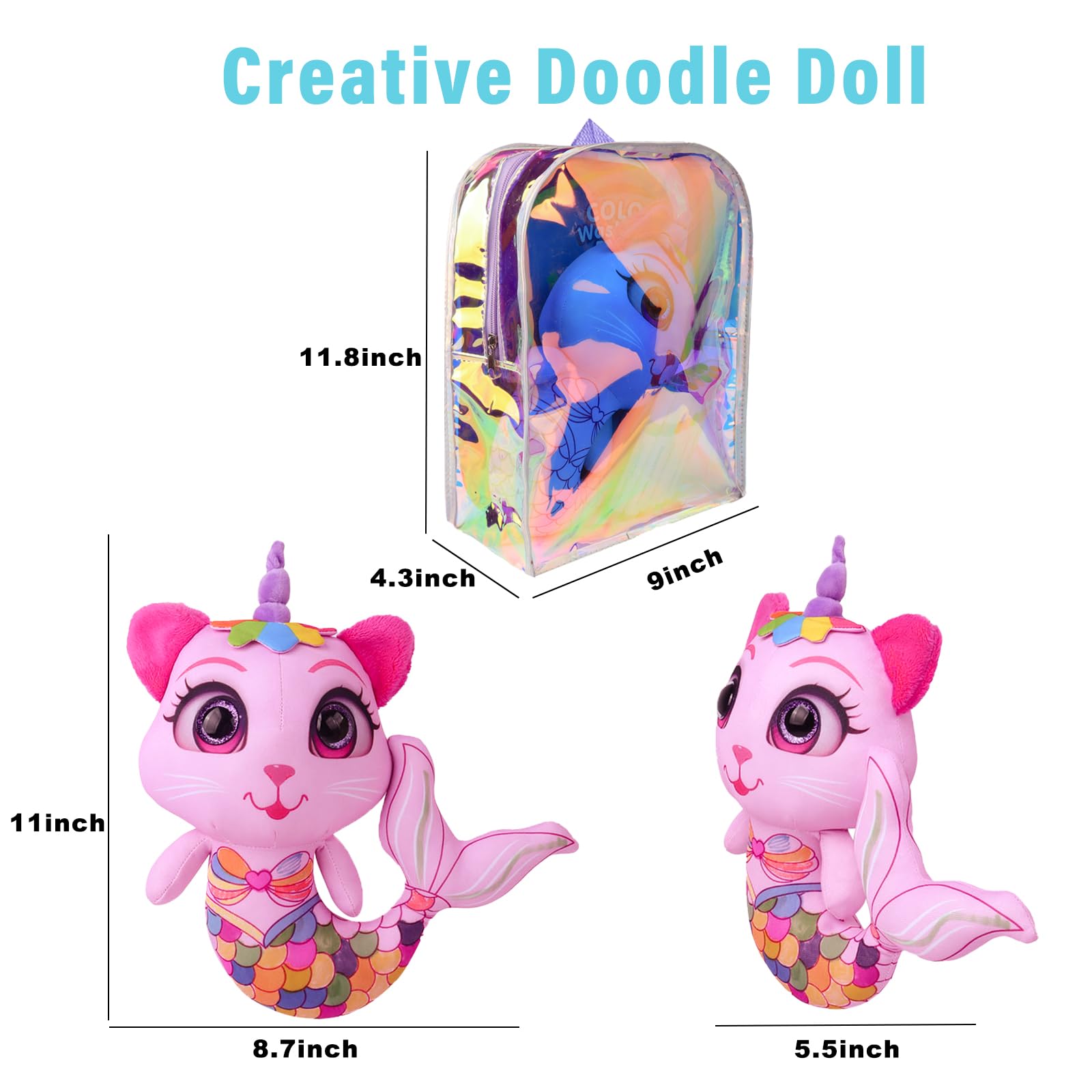 DRAWMYTOY scarf accessory complements the plush for cozy dress-up.