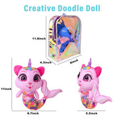 DRAWMYTOY scarf accessory complements the plush for cozy dress-up.