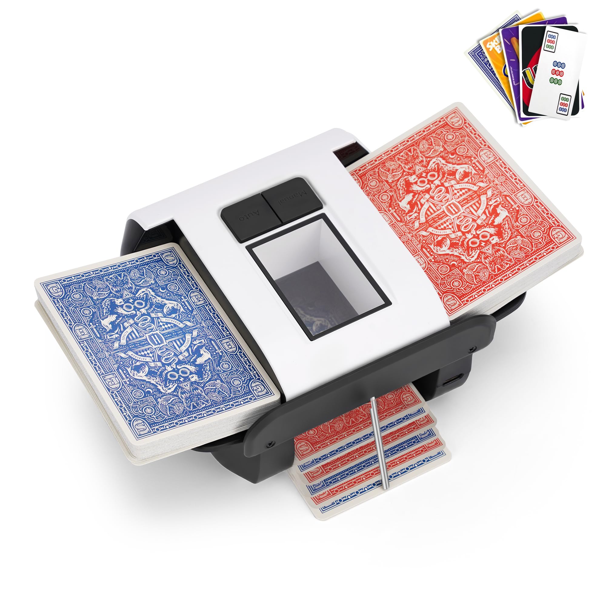 DrawPies automatic card shuffler in auto mode speeds up game prep