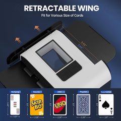 DrawPies compact shuffler demonstrates its small footprint for travel