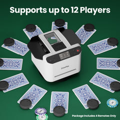 DrawPies MAX6 adjustable tray accommodates different card sizes for multiple games.
