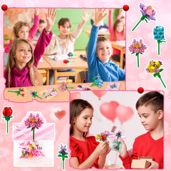 DREACAREFT contents include 24 cards and 12 flower styles for varied gifts.