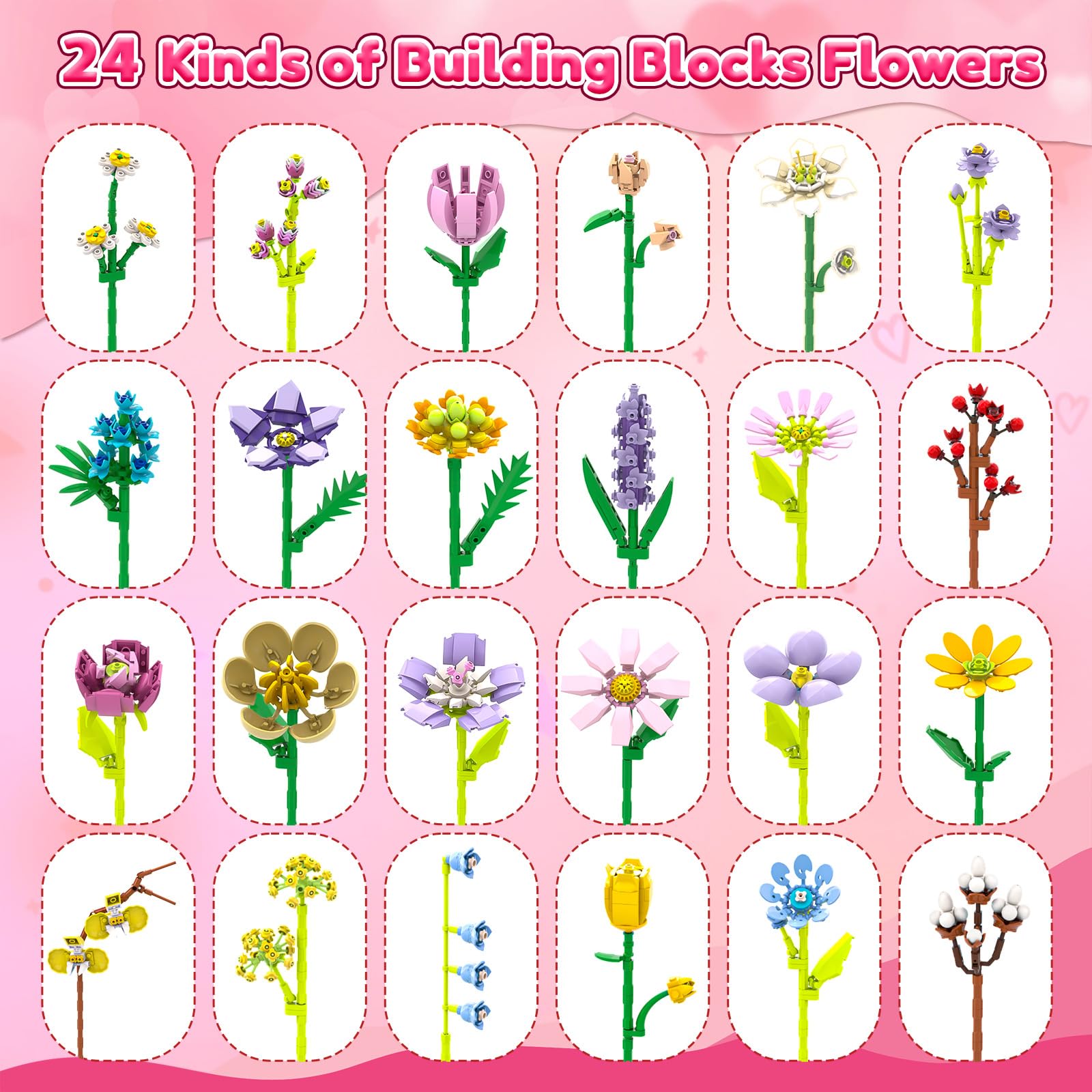 DREACAREFT valentines orchid design blocks offer durability
