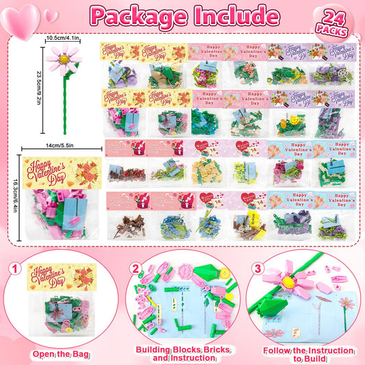 DREACAREFT valentines tulip design flower blocks for creativity