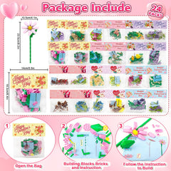 DREACAREFT valentines tulip design flower blocks for creativity