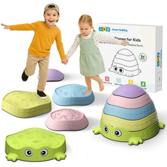 DREAM BUILDING Balance Stepping Stones on grass for coordinated play