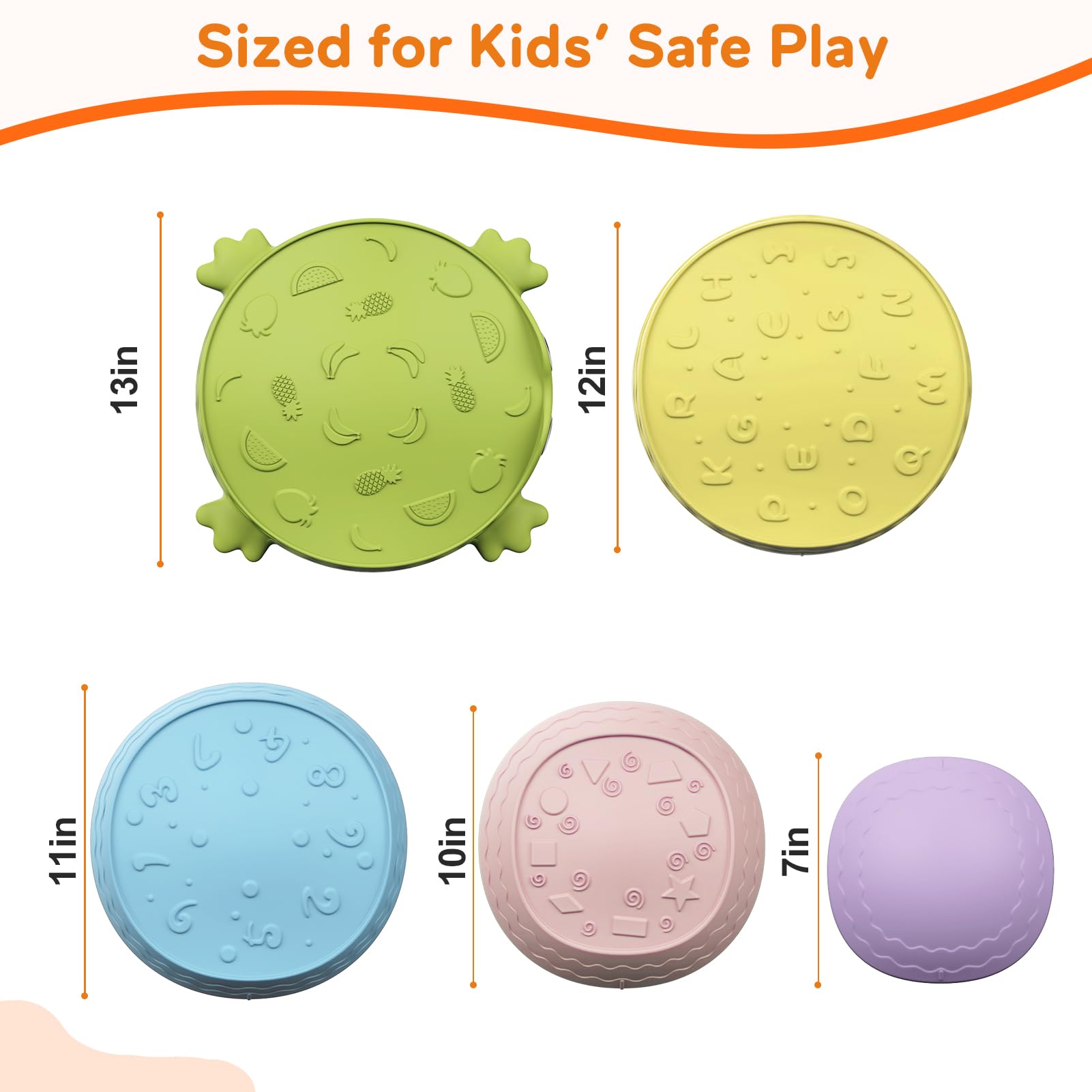 DREAM BUILDING Balance Stepping Stones are lightweight and stackable for easy storage