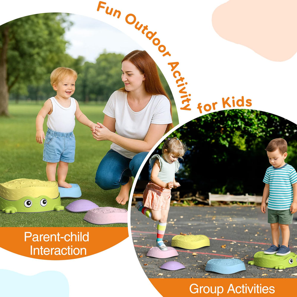 DREAM BUILDING Balance Stepping Stones feature a Morandi color palette for stylish play