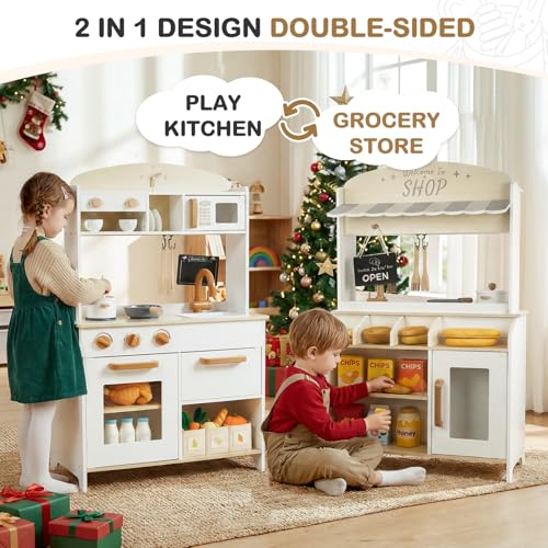 Dream Building kitchen with stove, microwave and oven for pretend cooking