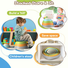 Dream Building stepping stones easy to wipe clean with a damp cloth after play