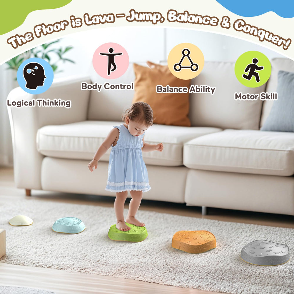 Dream Building stepping stones textured surfaces engage tactile exploration and motor skill development