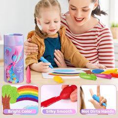 DreamCandy 18-color set displayed, silky-smooth crayons glide across paper
