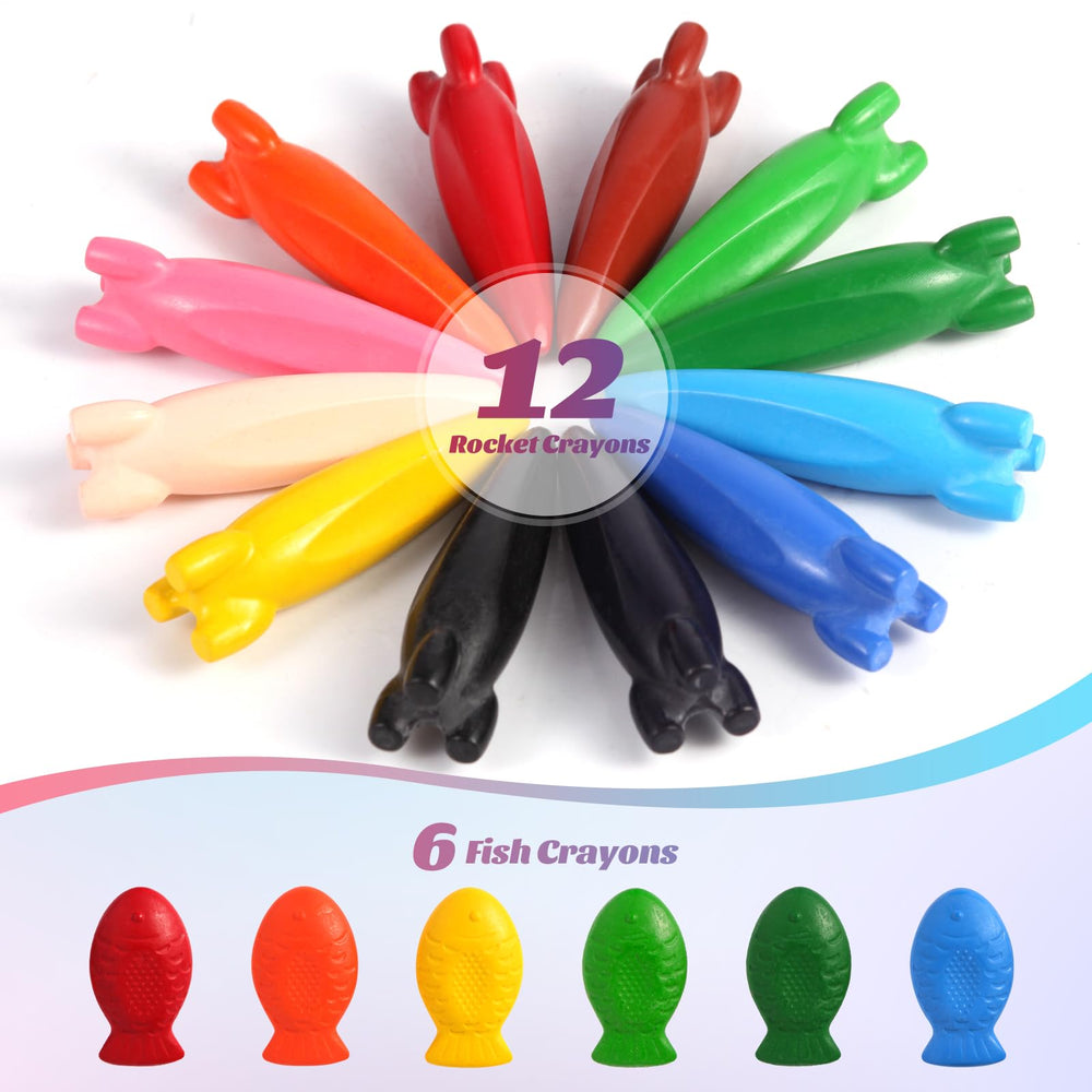 DreamCandy fish-shaped crayon, playful design encouraging creative doodling