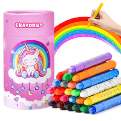 DreamCandy Twist Crayons: 24 colors for toddlers with mess-free coloring sessions