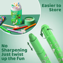 DreamCandy Twist Crayons twist action for quick coloring