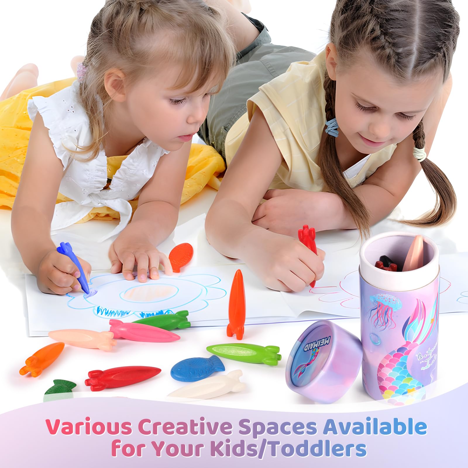DreamCandy washable crayons easily wipe clean from clothes and walls