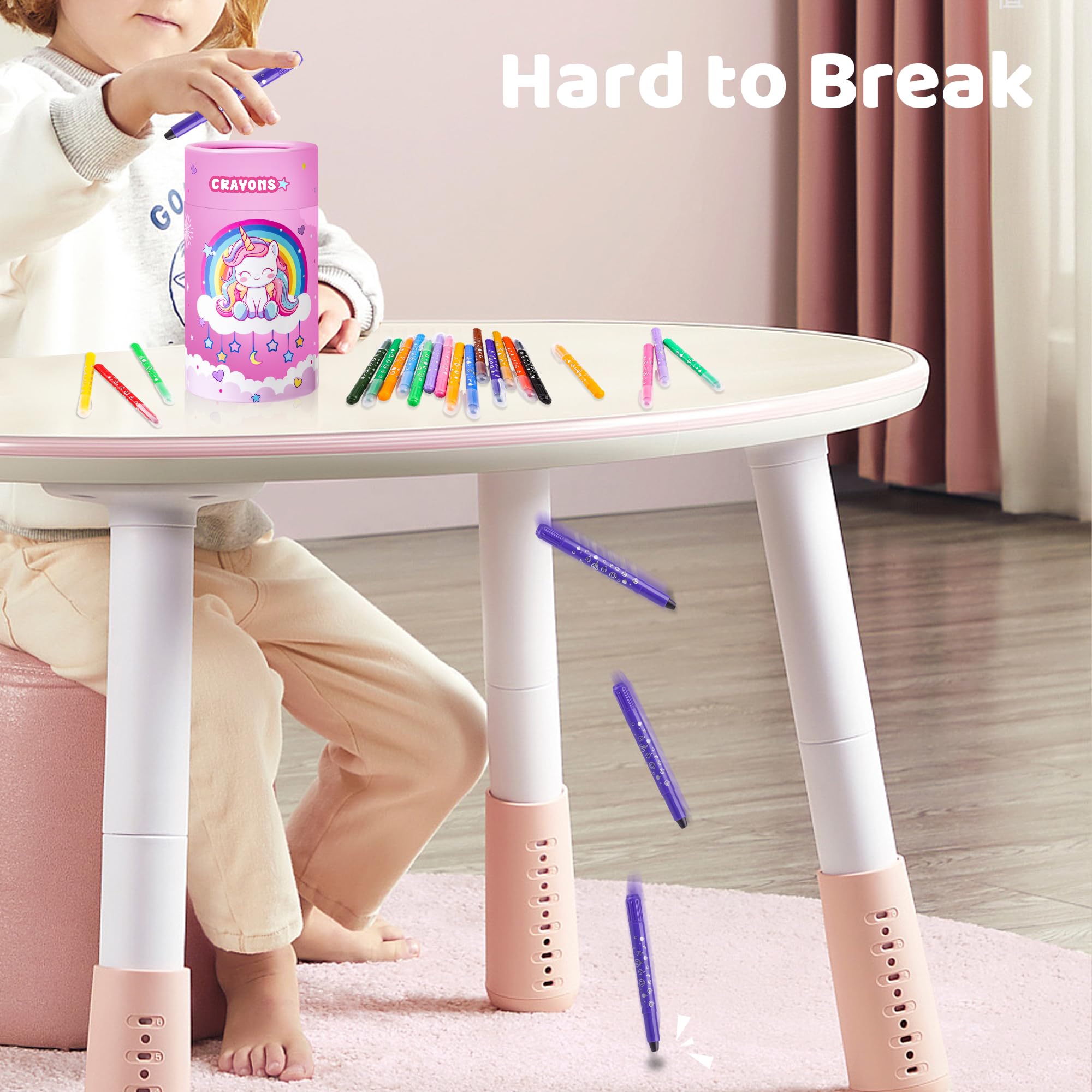 DreamCandy washable crayons ensure easy cleanup after busy art time