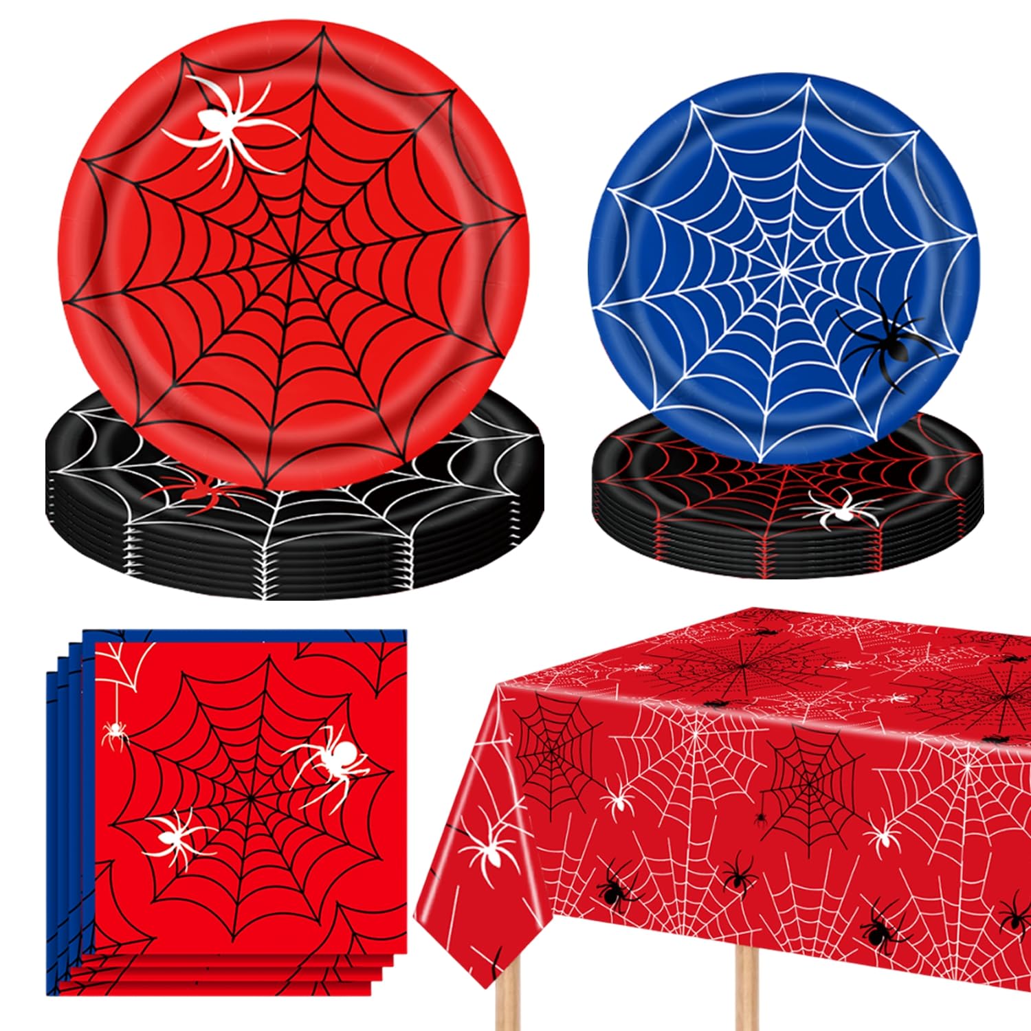 DreamCatching spider plates 9 inch for a festive party setup with quick cleanup