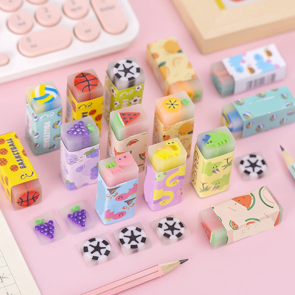 Dreamm ball erasers—colorful shapes ideal for classroom rewards.
