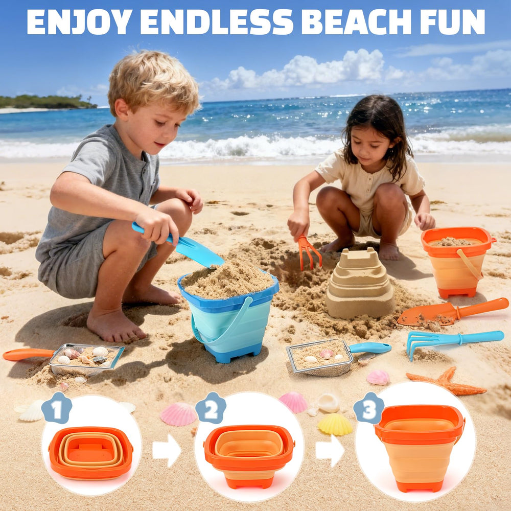 Dreamon shovels and rakes for comfortable digging in wet or dry sand.