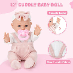 Dreamon blanket and pillow set adds comforting doll bedtime ambiance