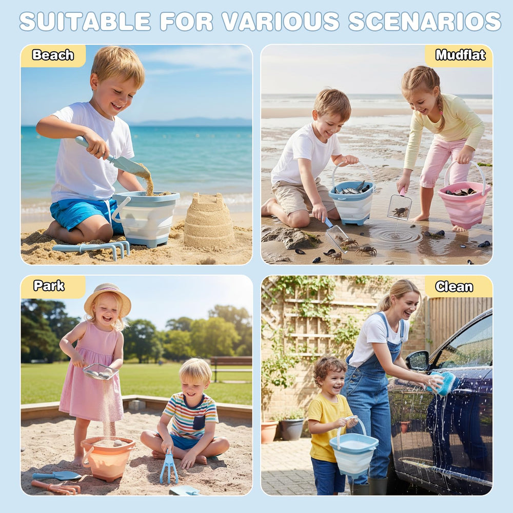 Dreamon colorful shell collecting tools spark imaginative treasure hunts.