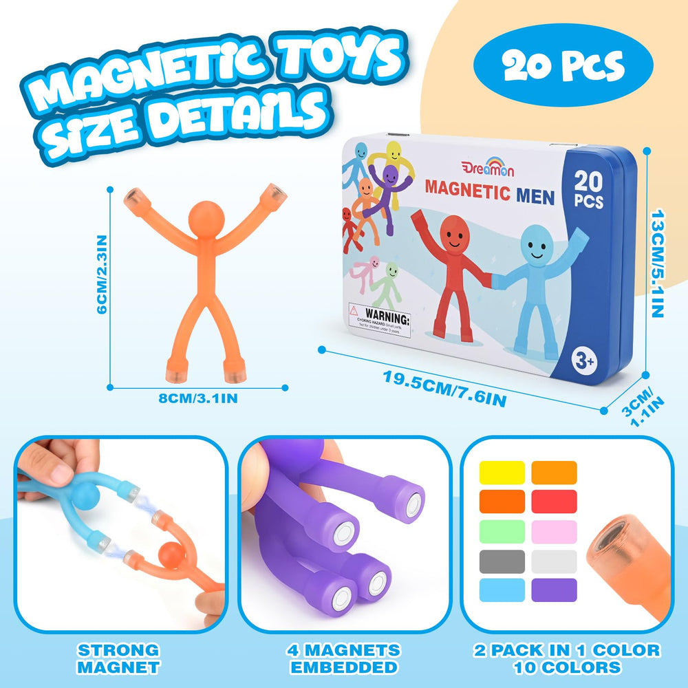Dreamon kids stacking magnets encouraging creative play on the move