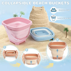 Dreamon sand shovel and rake set supports outdoor beach play.