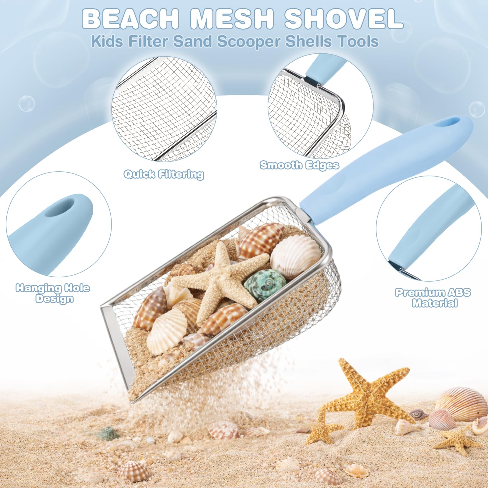 Dreamon shark tooth sifter dipper makes treasure hunting fun.