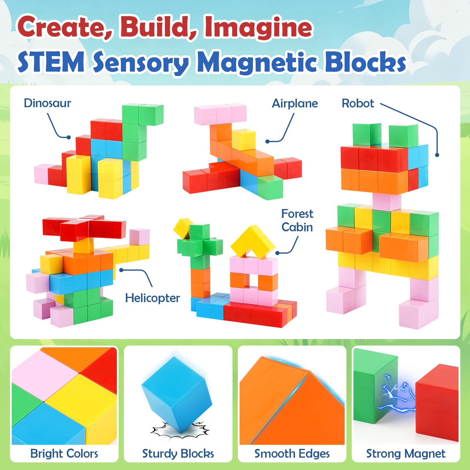 Dreamon six-color magnetic blocks boost creativity and STEM exploration