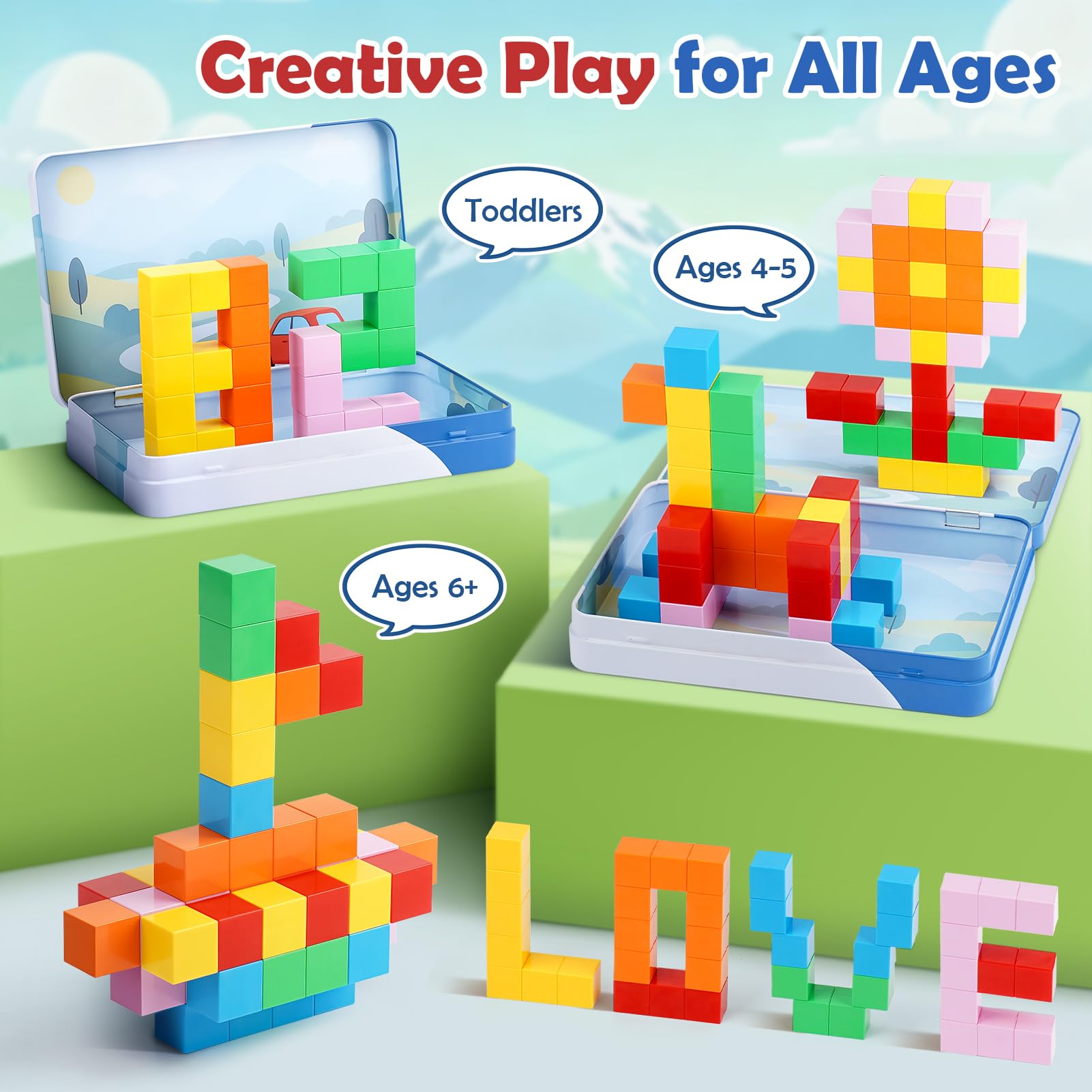 Dreamon magnetic blocks show secure connections for tall, stable builds