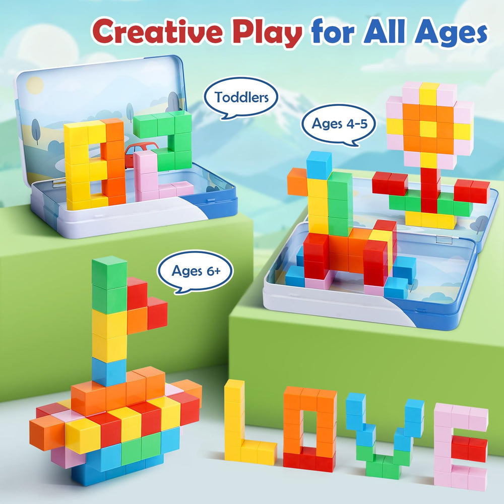 Dreamon magnetic blocks show secure connections for tall, stable builds