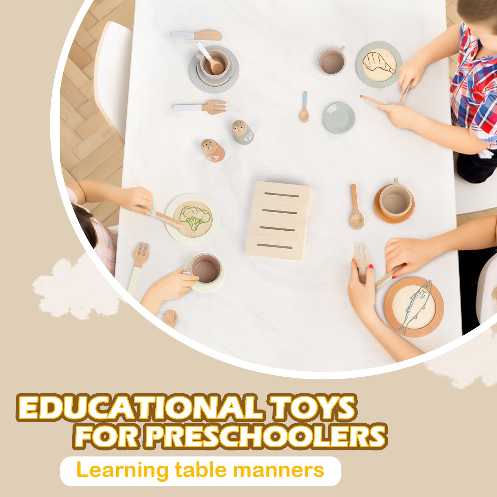 Dreamon wooden condiment shakers add authentic pretend dining details