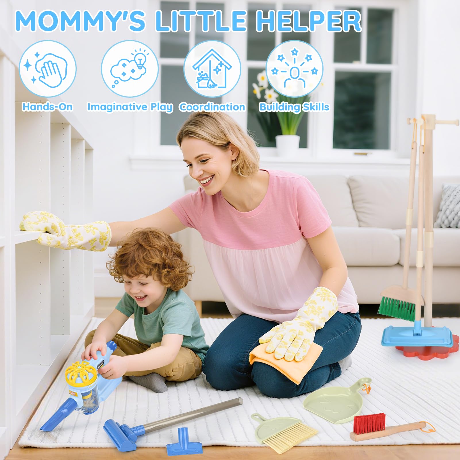 Dreamon duster invites light dusting play and sensory exploration