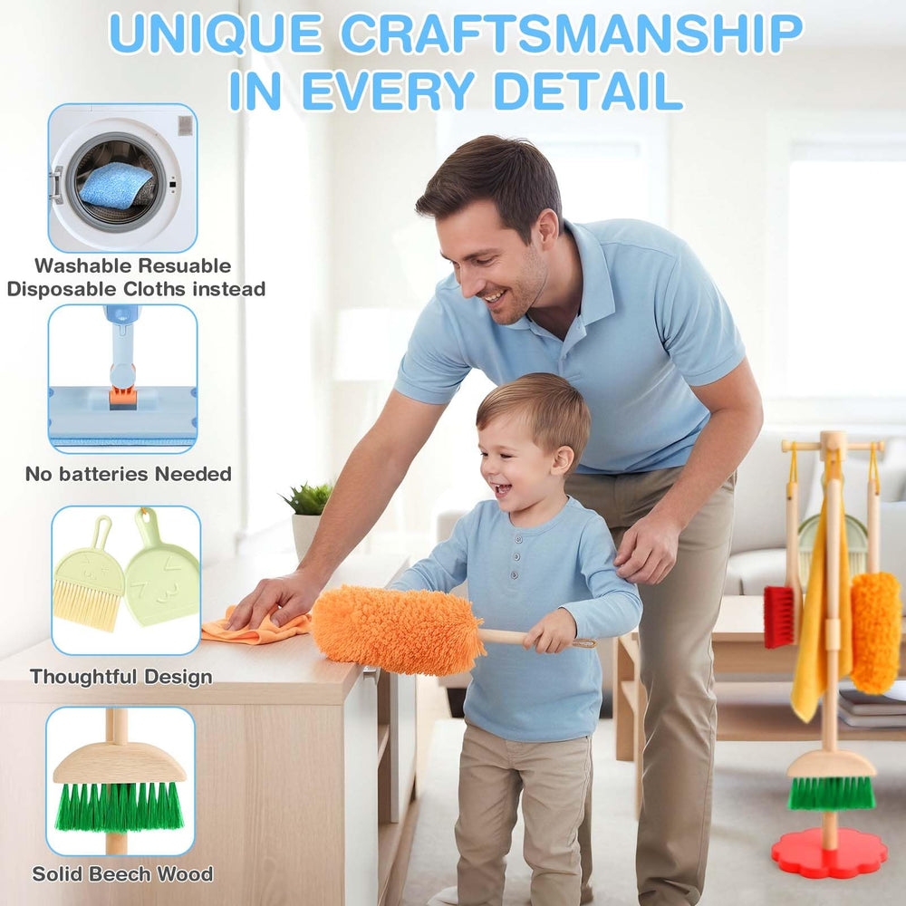 Dreamon storage stand keeps tools organized for quick cleanup sessions.