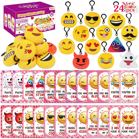 Dreampark emoticon plush keychain adds playful charm to backpacks.