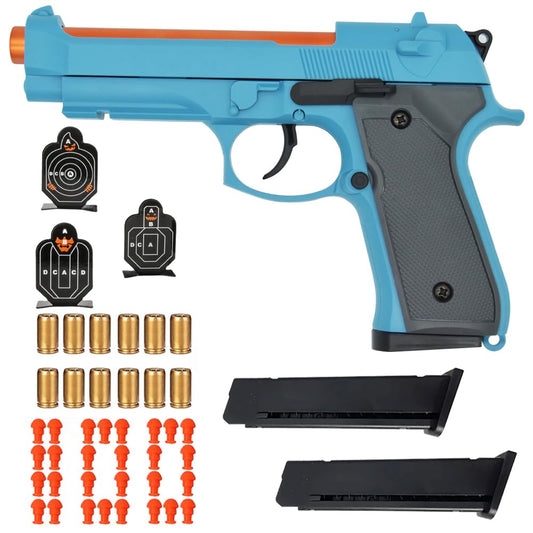 Dreamplay shell ejecting toy gun demonstrates realistic play and safe usage