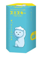 Dreams Smiski glow-in-the-dark bath figure close-up, phosphorescent for ambient glow.
