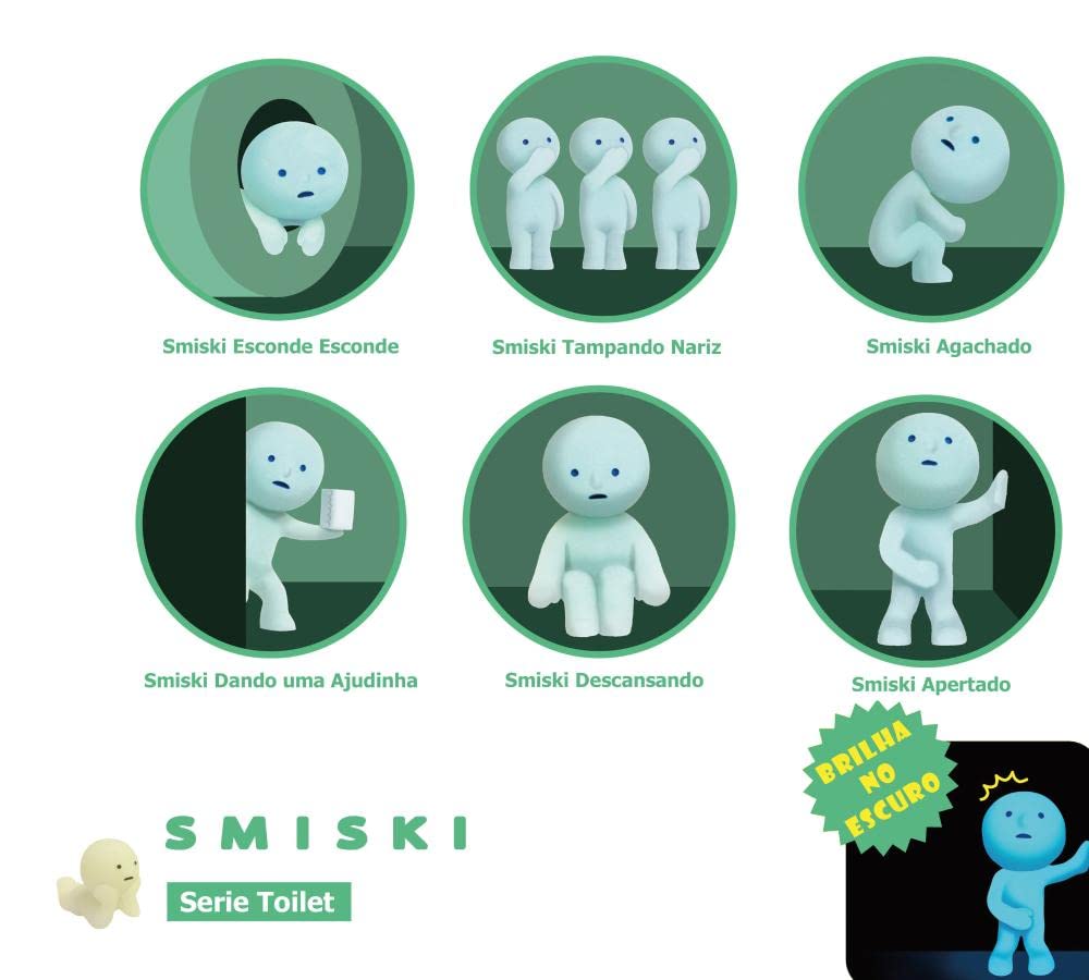 Dreams Smiski Glow in The Dark Toilet Series figure highlights playful bathroom decor at night