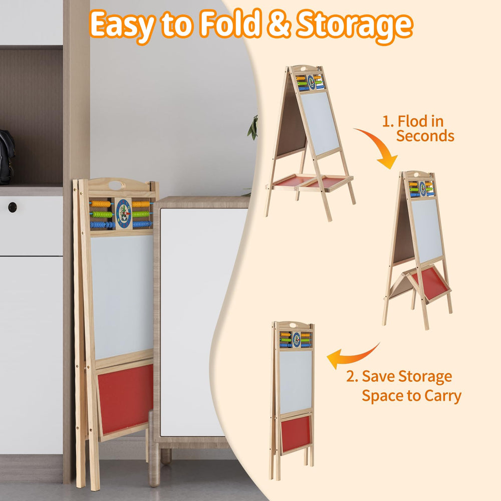 Dreamtailor easel includes dry-erase markers for quick sketches.