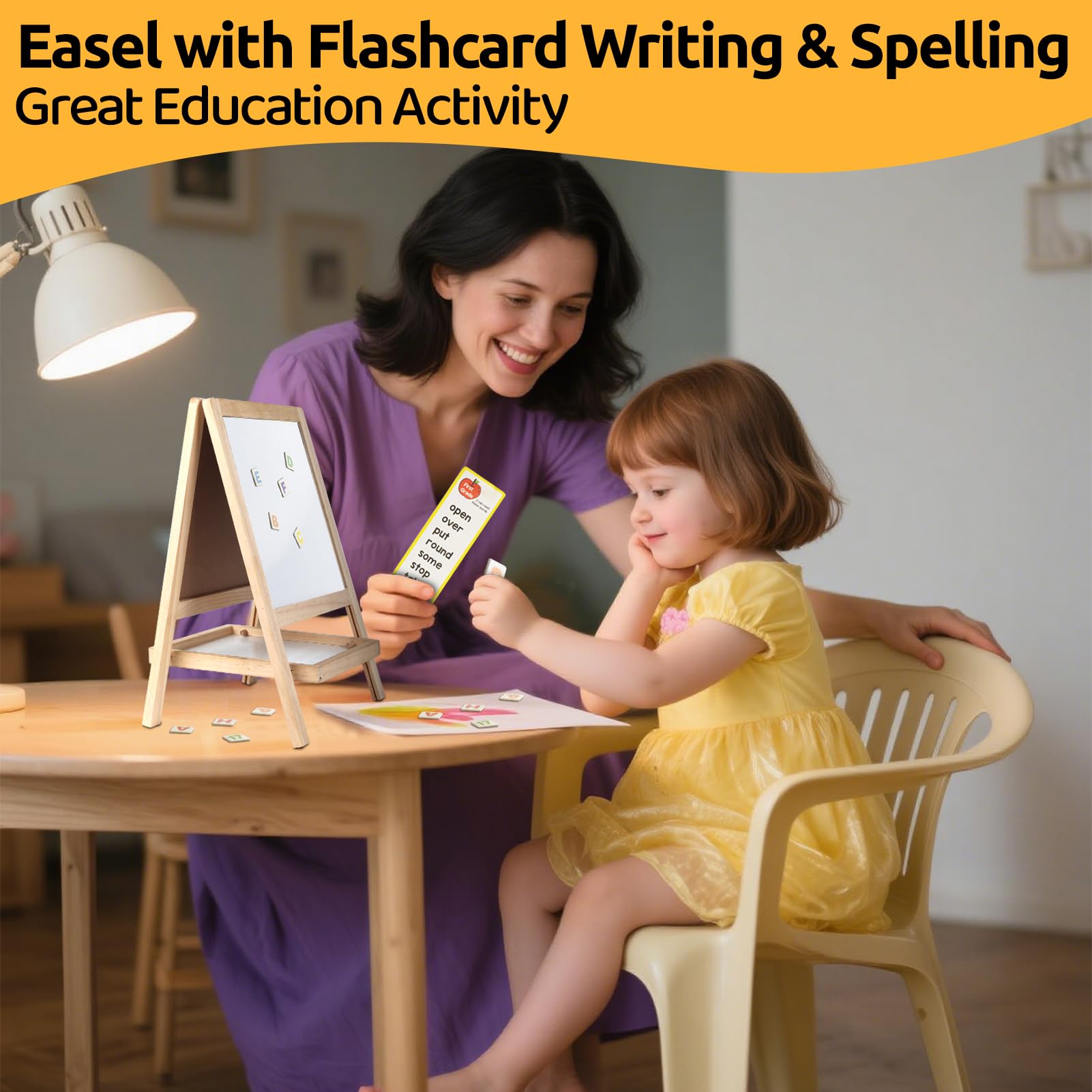 Dreamtailor foldable desk easel saves space on small tabletops and desks.