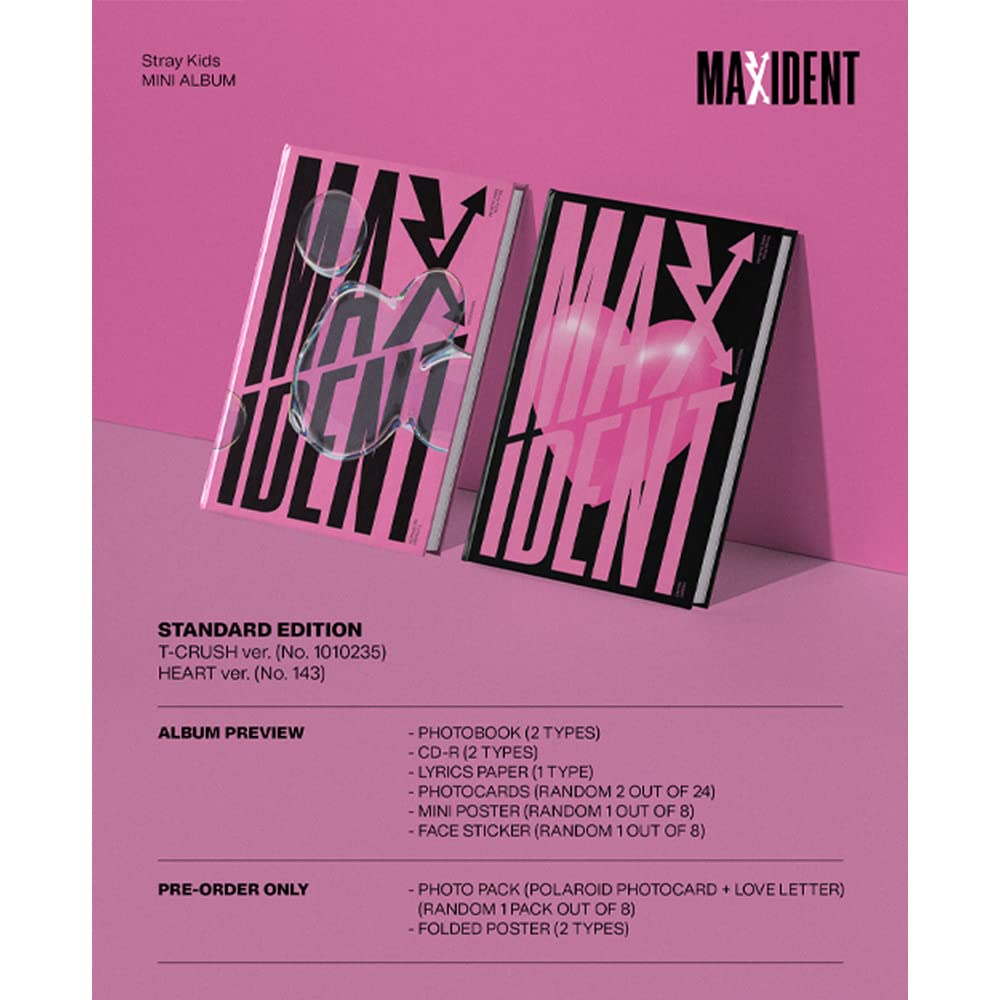 DREAMUS Stray Kids MAXIDENT Standard Edition T-CRUSH Black CD delivers immersive music experience